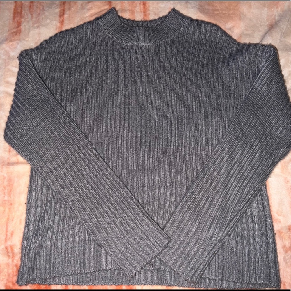 forever21 grey mock neck sweater